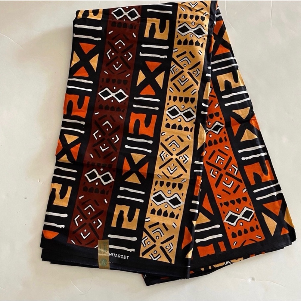 Vibrant Brown Multicolor Geometric Pattern Tribal… - image 2